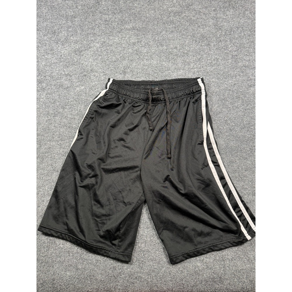 Bollinger Athletic Shorts Mens Medium Black Side Stripe Workout Drawstring Waist